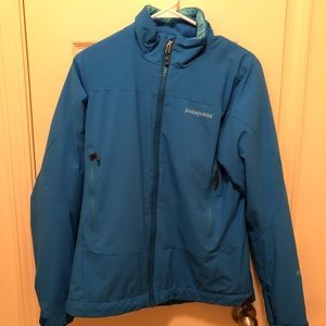 Blue Patagonia windstopper jacket
